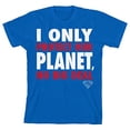 thumbnail image 5 of Superman I Only Protect Our Planet No Big Deal Boy's Royal Blue T-shirt-XL, 5 of 7