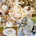 thumbnail image 5 of Efavormart 10 Pack | 8" Hunter Emerald Green Hard Plastic Dessert Appetizer Plates, Disposable Tableware, Baroque Heavy Duty Salad Plates With Gold Rim, 5 of 11