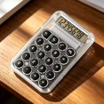 thumbnail image 2 of JHyouerji LCD Display Calculator,Black Pocket Size Desktop Calculator,Lightweight Portable Handheld Calculator Ideal for Home Office Daily Calculation Use, 2 of 4