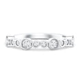 thumbnail image 4 of Rosec Jewels Lab Created Diamond Half Eternity Band Ring - EF- VS Quality Certified - Bezel Set Diamond Stackable Ring for Women, 925 Sterling Silver, US 4.00, 4 of 8