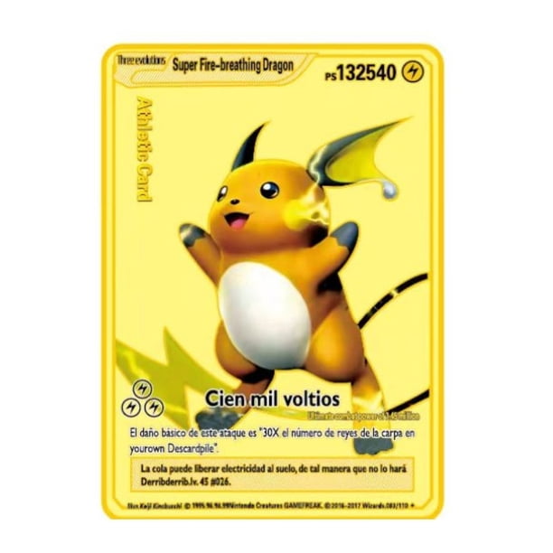 Spanish card Gold metal card Spanish hard iron card Super Dream Picachu gx Flame-breathing dragon vmax set game | Walmart en lnea Spanish card Gold metal card Spanish hard iron card Super Dream Picachu gx Flame-breathing dragon vmax set game | Walmart en lnea