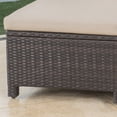 thumbnail image 4 of Cascada Outdoor 6 Piece Wicker Club Chair and Ottoman Set with Cushions, Dark Brown, Beige, 4 of 9