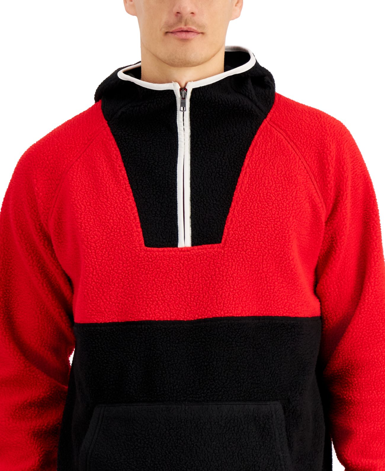 Club Room Men's Colorblocked Anorak Sweaters, Red, Small - Walmart.com