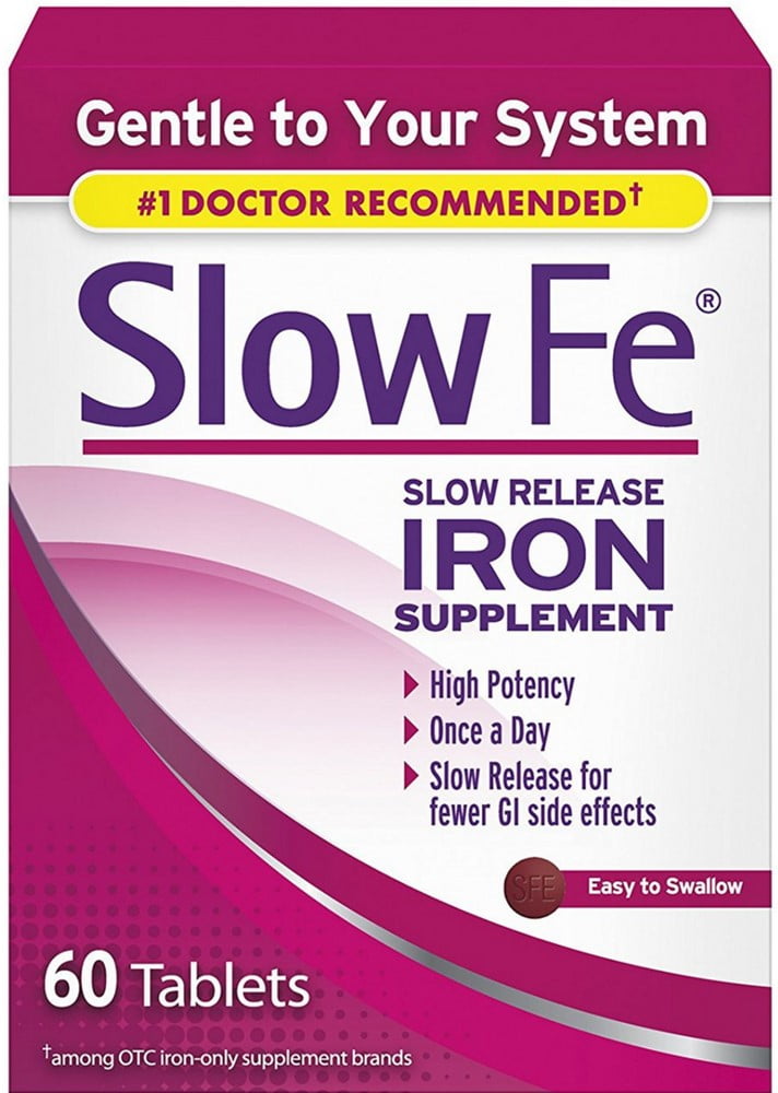 Slow Fe Slow Release Iron Tablets 60 ea (Pack of 2)