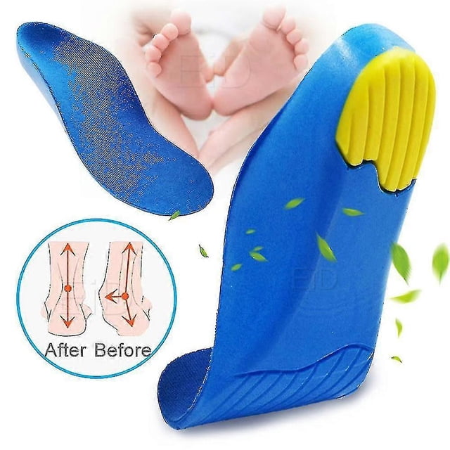 Orthopedic Insoles For Kids - Arch Support & Flat Feet Correction Shoe Inserts for Children, Correct Leg Alignment & Posture