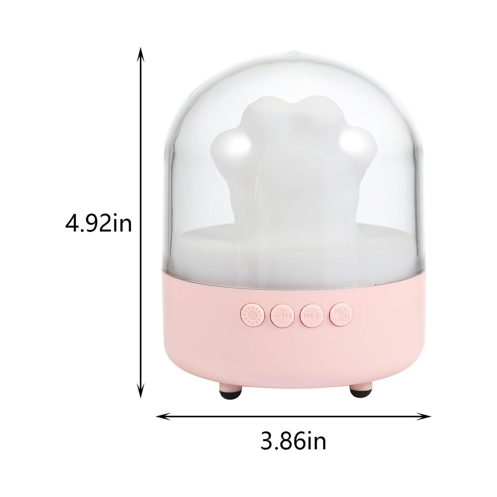 Wovilon Night Light Cat Paw Lamp, Bluetooth Audio Speaker Night Light, Night Smart Alarm Clock Portable Wireless Bedroom Bedside Reading Lamp, Music Sleep Lamp Support Speakerphone