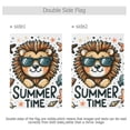 thumbnail image 3 of Cute Lion Face in Sunglasses Conches Garden Flag Double Sided Outdoor Banners for Courtyard Outdoor Lawn Farmhouse Holiday Decorations, 3 of 5