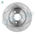 thumbnail image 4 of Set of 6 Front 296mm Drilled Slotted Brake Disc Rotors-Ceramic Brake Pad Kit For 2007 Pontiac G5, 4 of 8