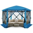 thumbnail image 6 of COBIZI Pop Up Gazebo Starry Sky Screen Tent Screen House with a mesh top for Camping, 12x12 Screen Room with Mosquito Netting, Hub Tent Instant Screened Canopy with Carrying Bag, Blue, 6 of 13