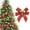 Red, variant on Christmas Bow for Tree and Wreath Decoration, Made of Durable Polyester Fabric, Compact Size for Easy Hanging and Festive Holiday Decor