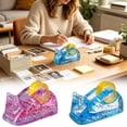 thumbnail image 2 of Desk Tape Dispenser,Clear Acrylic Glitter Tape Dispenser Desk,Non Slip, 2 of 8