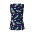 thumbnail image 5 of Picia Astronaut Dinosaur Pattern Women's Workout Tank Top,Breathable Activewear,Slim Fit Athletic Top,Versatile Workout Moisture-wicking top-Medium, 5 of 9