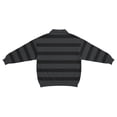 thumbnail image 5 of Xdegoge Men's Striped Shirt Long Sleeve Color Block Casual Fashion Tee Button Placket Soft Lightweight Muscle Pullover Knitted Top, 5 of 5