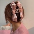 thumbnail image 5 of 2Pcs Jaw Clip for Women, Hair Jewelry, Cloth Fashion Colorful Plastic Hair Clip for Dating, Resistant Large Bow Hair Claw for Women with Long Hair, Beige, 5 of 7