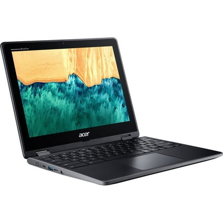 Acer Chromebook Spin 512 R851TN-P4VW 12" شاشة تعمل باللمس 2 في 1 Chromebook - 1366 x 912 - Pentium Silver N5000 - 8 GB RAM - 64 GB Flash Memory - Black - Chrome OS - Intel UHD Graphics 605 - CineCrystal,