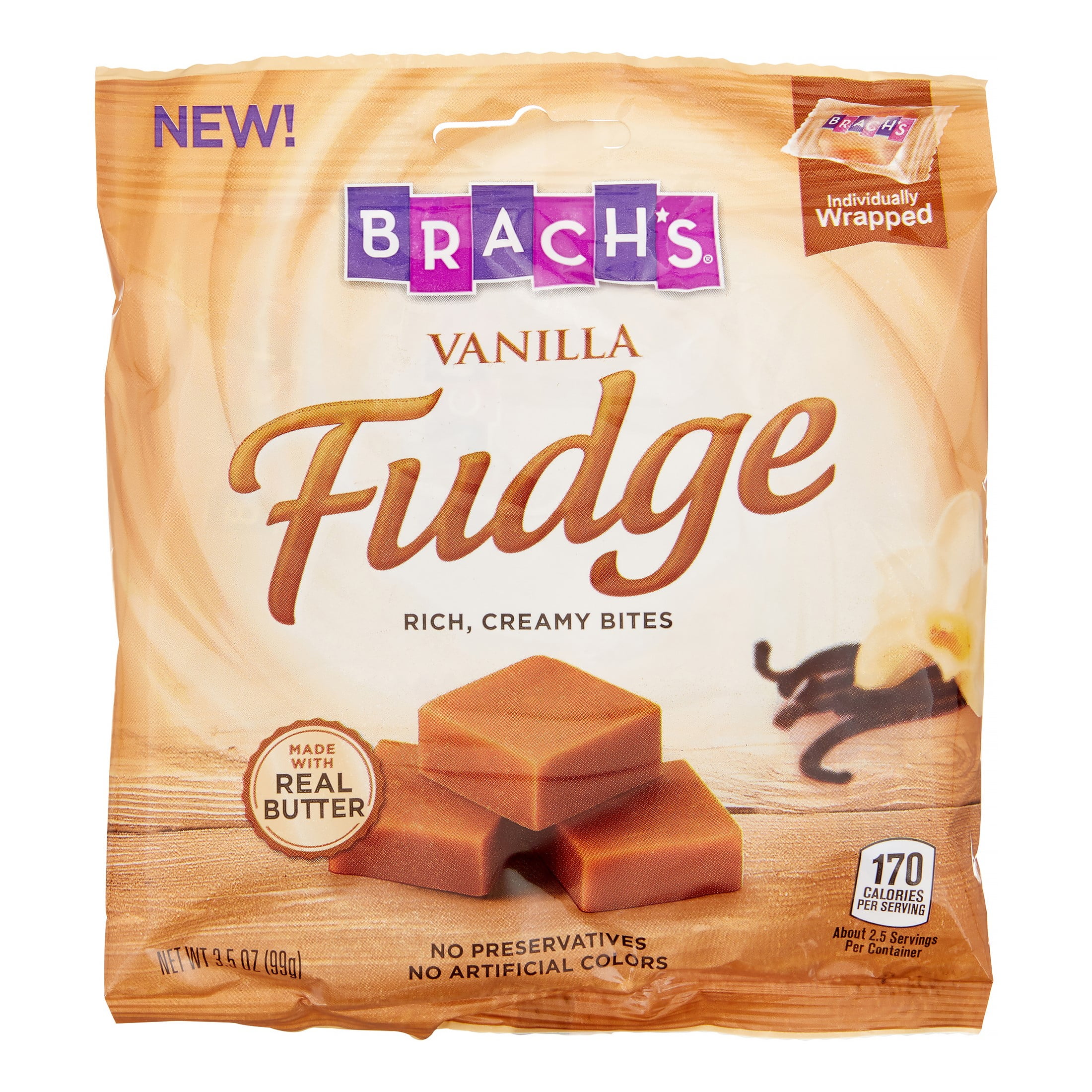 Brach's Vanilla Fudge, 3.5 Oz Bag by Ferrara Candy Company