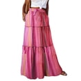 thumbnail image 2 of High Waist Tiered Skirts for Women Flowy Skirts for Women Long Length with Pockets 2026 Fashion Trendy Hot Pink L, 2 of 3
