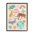 thumbnail image 2 of Stupell Industries Girl Power Phrases Colorful Animal Illustrations Design by Nina Seven, 16" x 20", Gray Framed, 2 of 5