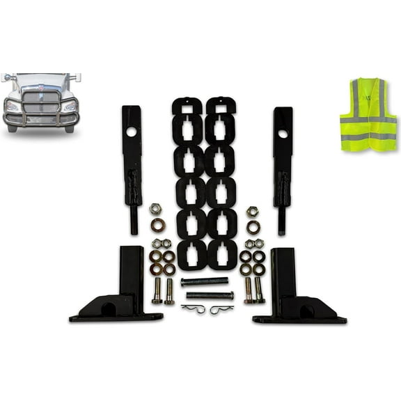 Mount Brackets Set for HERD GG-MTK-25 PK22 Front Bumper Deer Guard, Compatible with T680 2012-2021