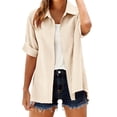 thumbnail image 3 of Kelon Ladies Tops and Blouses Collared Boho Tops Loose Fit Shirts Business Dressy Casual 2026 Fashion Boho Clothes, 5XL, 3 of 9