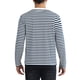 thumbnail image 3 of Camiseta de rayas INSPIRE CHIC para hombre, cuello redondo, de manga larga, básica, color azul marino y blanco, 3 of 5