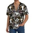 thumbnail image 1 of Fotbe Cute Dogs Puppy2 Camisa Estampada de Manga Corta para Hombre, Casual de Verano, Estilo Playero, Sin Arrugas-4X-Large, 1 of 5