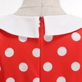 thumbnail image 3 of FRSASU Women's Vintage Polka Dot Dresses Rockabilly Cap Sleeve Dress Trendy Elegant A Line Cocktail Dress Red, 3 of 6