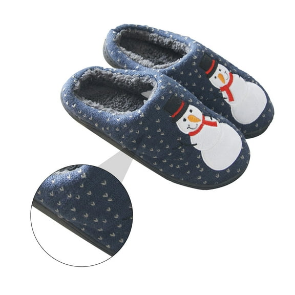 AURARMLET 1 Pair Winter Slipper Lightweight Rubber Snowflake Pattern for Indoor Use