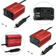 thumbnail image 2 of WendyZ 150W Car Power Inverter 12V DC to 110V/220V AC Converter Adapter Plug Outlet usb, 2 of 5