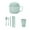 Green, variant on yulier Wheat Straw Ramen Bowl Set, Ramen Noodle Bowl with Chopsticks, Spoon, Fork, Cup, Flatware Box - Plastic Instant Noodle Bowl Set for Home Office Dorm