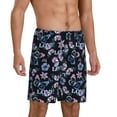 thumbnail image 2 of Naloa Love Butterflies Men's Short Pajama Pants, Lounge Comfort Shorts with Elasticized Waistband and Side Pockets - XX-Large, 2 of 9