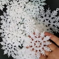 thumbnail image 4 of GuassLee 36 Pack Plastic White Snowflake Ornaments Decorations, Hanging Decorations for Christmas Tree, 4 of 7