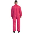 thumbnail image 2 of Doomiva Mens Wear Resistant Overall Work Coveralls Boiler Suit Warehouse Garages Work Overalls Hot Pink S, 2 of 5