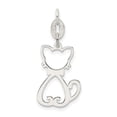 thumbnail image 3 of Sterling Silver Polished Cat Charm QC9307, 3 of 4