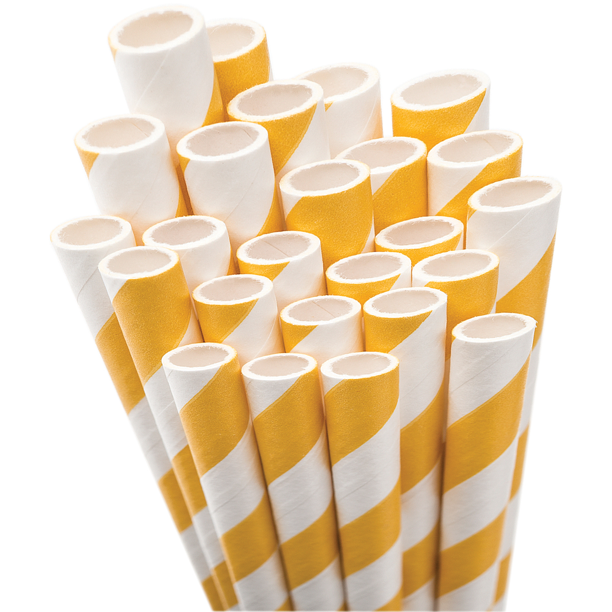 Aardvark Paper Straws STRAW-LYLLW Jumbo Straw Unwrapped 7.75'' 50/Pkg