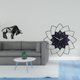 thumbnail image 2 of Escultura moderna de toro de resina y reloj de pared con forma de flor acrílica, figura abstracta para entrada, mesa, escritorio, estante, oficina, do, 2 of 8