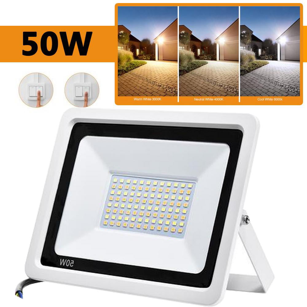 4000Lm 6000K Daylight White Security Light Ext 2 Pack Solla 50W Led Flood Light 