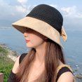thumbnail image 1 of LinYooLi The New Foldable Solar Hat Female Sunscreen Summer Version Of The Versatile Bow Hood, Big Hat, Fisherman Hat, 1 of 9