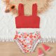 thumbnail image 4 of Niñas Dos Piezas Trajes de Baño Tamaño 10-12 Floral Impresión Traje de Baño Conjunto, Dos Piezas Conjunto Pantalones Cortos Estilo Niños Ropa de Playa de Verano para la Fiesta de la Piscina, 4 of 7