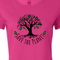thumbnail image 4 of Inktastic Save the Planet Tree Design with Green Leaves Women's T-Shirt, 4 of 5