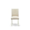 thumbnail image 3 of Set of 2 Chairs ABP2T02 Abbott Parson Chair With Linen White Leg And Linen Fabric Light Beige, 3 of 4