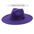 thumbnail image 2 of Fedora Hats for Men Women Wide Brim Classic Dress Panama Hat with Ribbon Band for Daily Life and Party, 2 of 6