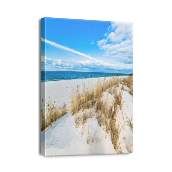 Oceanic Aesthetics Framed Seacoast Theme Wall Decor for Bedroom & Bathrooms, 12''x16'' Beach Pictures Wall Art, Perfect for Modern Kitchen Home & Ocean Artwork Wall Decoration.