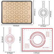 Small Silicone Baking Mats Quarter Sheet Baking Mats Non Stick Silicone Liners, BPA Free, Professional Grade Silicon Baking Sheet for Cookies, Macarons Bread & Pastry, Toaster Pad Set of 4 Pack…