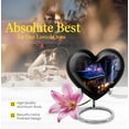 thumbnail image 5 of Musical Instrument Heart Shaped Urn for Human Ashes, Funeral Urns for Women, Urns for Ashes, Cremation Urns for Men & Women, Memorial Urn, Large 8-Inch Urn with Velvet Bag for Home Display, 5 of 5
