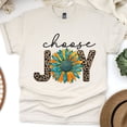 thumbnail image 1 of Choose Joy Leopard Print Sunflower Christian T-Shirt, Natural, Size XL, 1 of 6