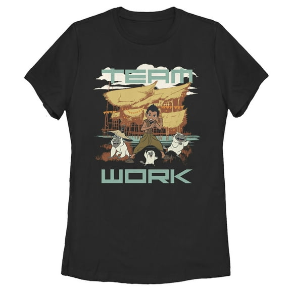 Women's Raya and the Last Dragon Boun Team Work Graphic Tee Black 2X Large