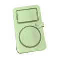 thumbnail image 1 of Recipiente de silicona para aperitivos con tapa, fácil de limpiar, con compartimento doble para salsas y condimentos, para el hogar y el trabajo. Verde, 1 of 8
