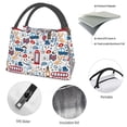 thumbnail image 4 of Yiaed London Symbols1 Print Lunch box lunch bag Portable Insulated Lunch Box for Women Men Cooler Tote Bag with Front Pocket for Work Picnic Travel, 4 of 6