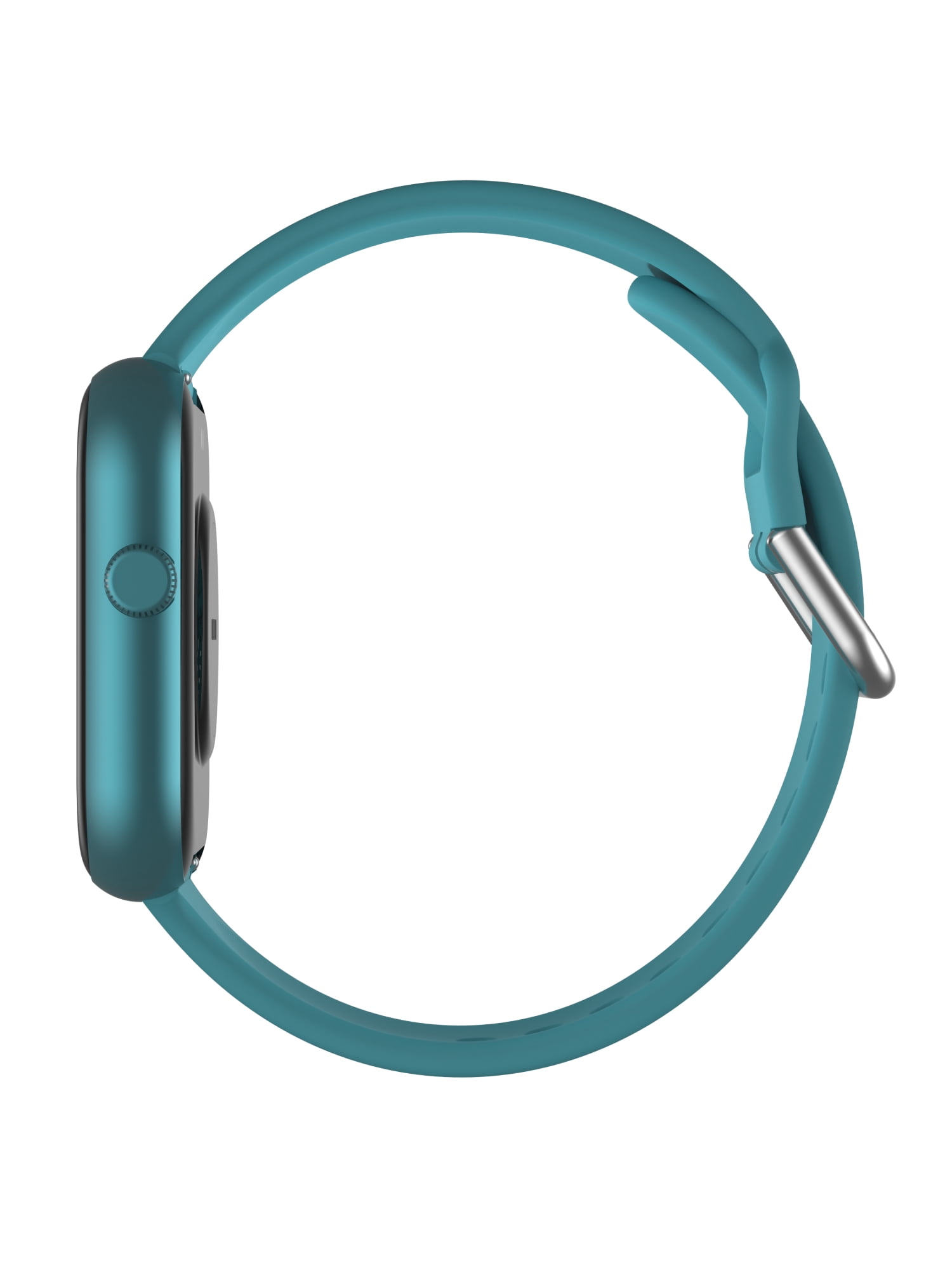 iTech Fusion 4 Unisex Adult Rectangular Smart Watch, Teal, Teal Silicone Strap